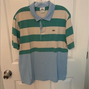 Lacoste Men’s Polo Stripped. size 6